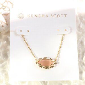Kendra Scott - Genevieve Gold Luster Plated Pink Cat's Eye Glass Necklace - new